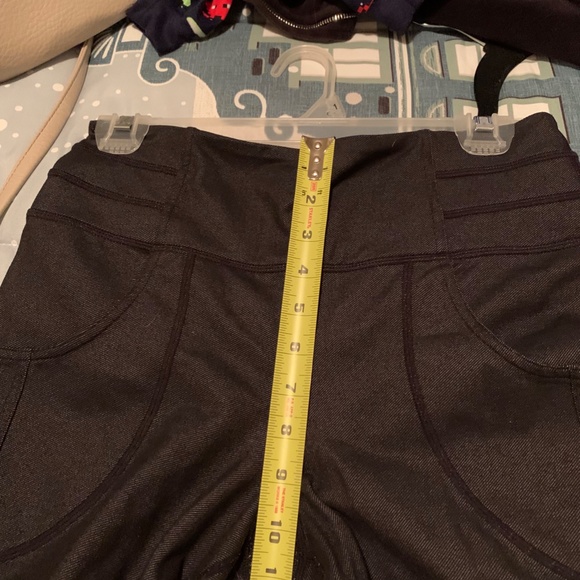 Lululemon Wide Leg Palazzo Style Pant, Dark Grey Denim Look Size 6, Hemmed - Picture 6 of 8